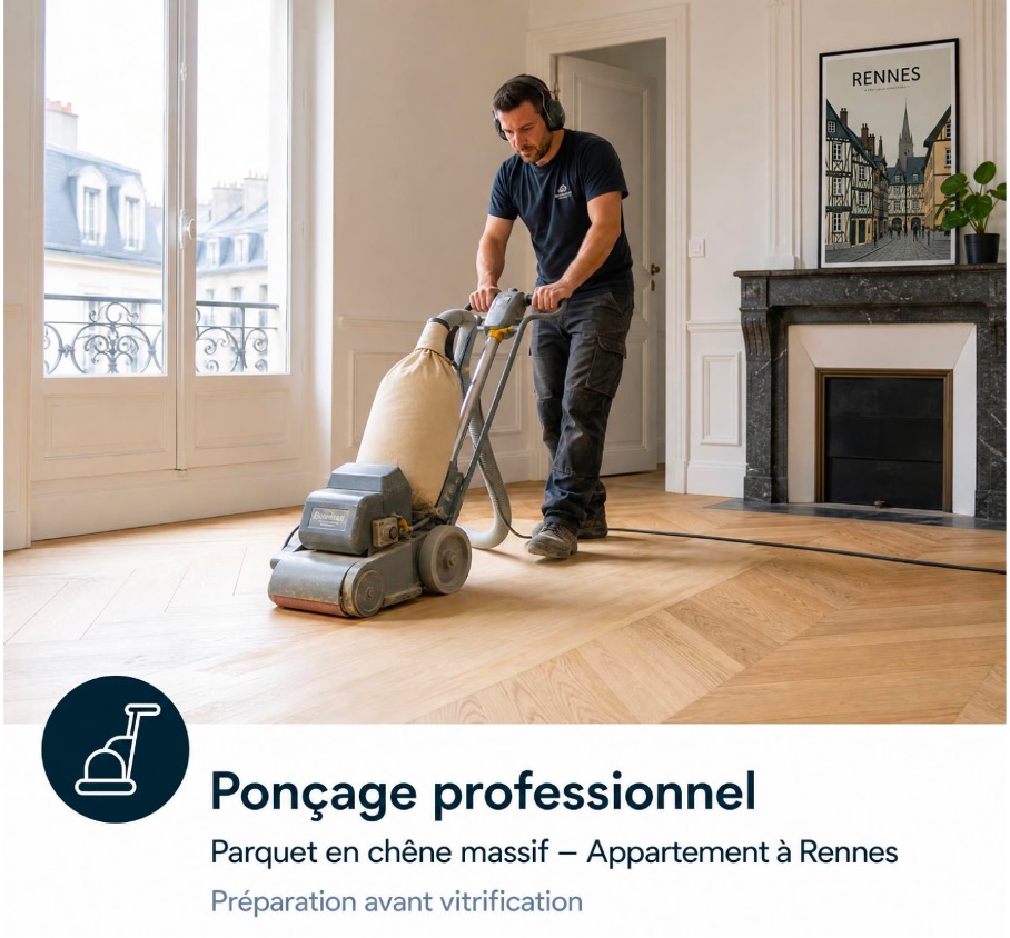 Ponçage parquet à rennes : tout ce qu'il savoir pour une rénovation réussie