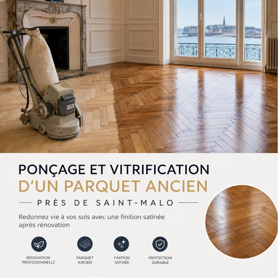 Vitrification parquet à saint-malo : comment protéger durablement un parquet ancien ?